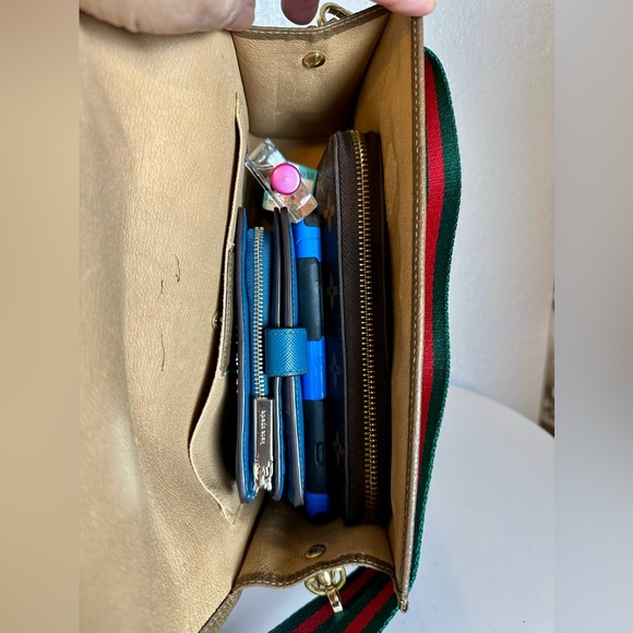 ✅Authentic GUCCI  GG PVC Leather Crossbody Bag - Picture 16 of 17